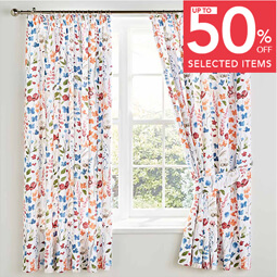 Save up to 50% off selected curtains